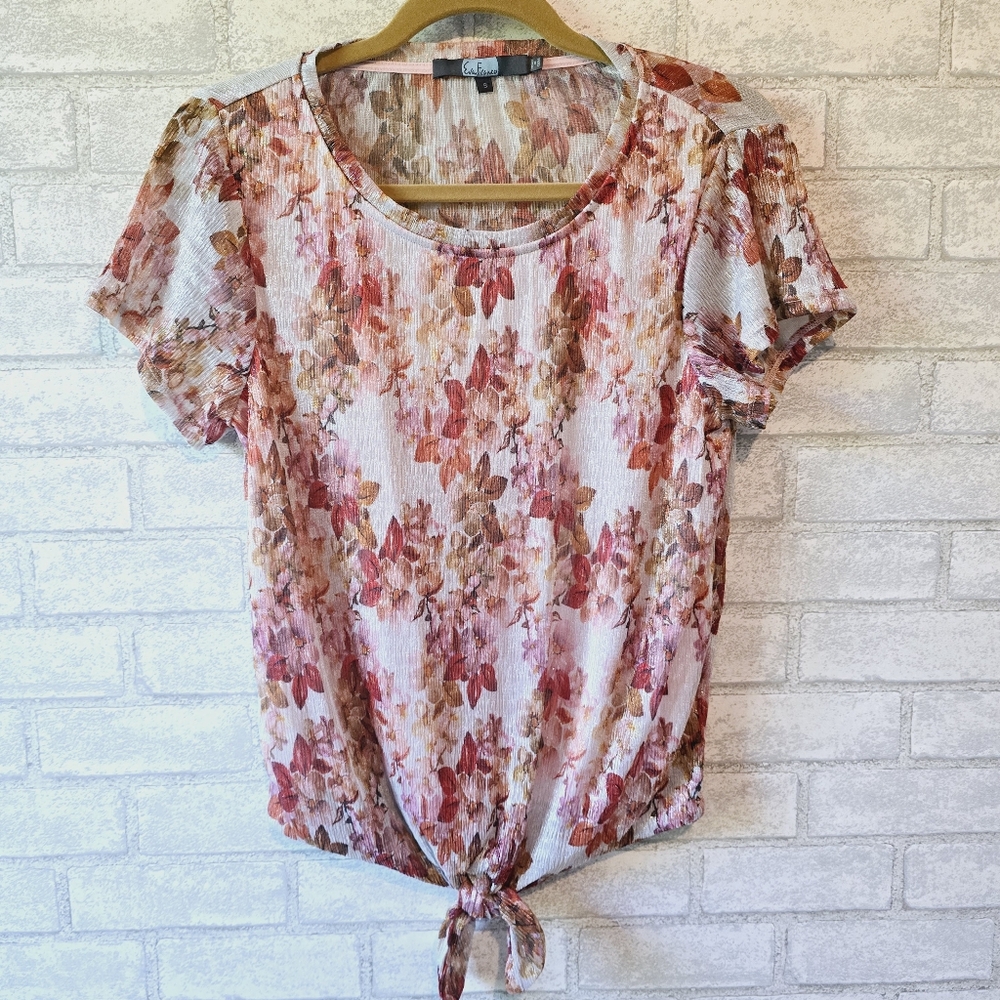 Anthropologie Eva Franco Metallic Top